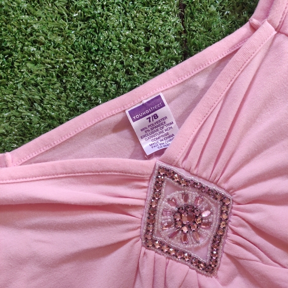 PINK JEWELED TEE - Picture 2 of 2